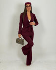 Tailleur CLOE - Completo sartoriale giacca con cintura e pantalone