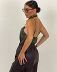Top in ecopelle LILAS