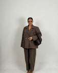 Tailleur LINA - Completo tre pezzi,giacca gilet e pantalone gessato