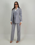 Tailleur SCARLETT - Completo tre pezzi , giacca gilet e pantalone gessato