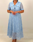 CURVY Abito BRENDA - Abito lungo in pizzo con cintura - COLLEZIONE CHIC