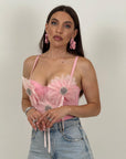 Top con mega fiori
