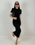 Abito GRACE - Abito lungo con piume- preordine 6-7 giorni