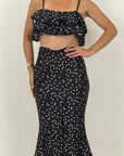 Cordset MARYLINE - Completo top e gonna lunga a pois