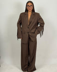 Tailleur ANGEL - Completo giacca con frangia e pantalone