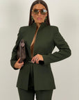 Tailleur DEBBY - tailleur sartoriale giacca bottone unico e pantalone