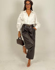 Pantalone MEHDI - Pantalone in ecopelle