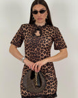Abito CHARLOTTE - Abito corto leopardato