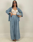 Tailleur TONIA - Completo effetto lino con giacca a kimono e pantalone