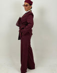 Tailleur ENRICA - COMPLETO GIACCA CON CINTURA E PANTALONE GESSATO
