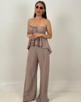 Cordset RUBY - Completo top a fascia e Pantalone low cost