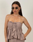 Cordset RUBY - Completo top a fascia e Pantalone low cost