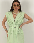 SALDO Tailleur DALILA - Completo gilet con cintura e pantalone