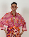 Camicia a righe con aragosta