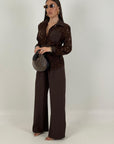 Cordset LOKA - Completo camicia in pizzo e pantalone