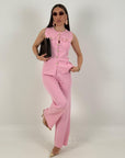Cordset AMS - completo maglietta bottoni dorati e pantalone