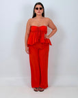 CURVY Cordset RUBY - Completo top a fascia e Pantalone low cost
