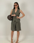 Cordset DOMINIQUE - Completo gilet e bermuda