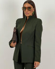 Tailleur DEBBY - tailleur sartoriale giacca bottone unico e pantalone