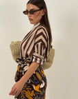 Camicia a righe CREMA& MARRONE