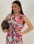 SALDO Cordset FATA - Completo blusa e pantalone a fiori