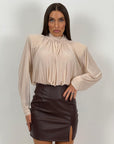 Gonna NANCY corta in ecopelle