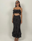 Cordset MARYLINE - Completo top e gonna lunga a pois