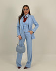 Tailleur CATE - Tailleur sartoriale gessato , composto da tre pezzi panciotto,giacca doppio petto con bottoni dorati e pantalone palazzo