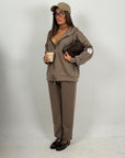 Tuta CHIARA - Completo felpa con zip e pantalone