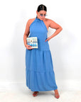 CURVY Abito CAPRI - abito lungo con schiena scoperta e attaccatura al collo LOW - COST
