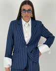 Tailleur ELEA - COMPLETO GIACCA E PANTALONE GESSATO