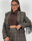 Tailleur CORNELIA - Completo bermuda e giacca con frange