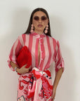 Camicia a righe ROSA&CORALLO