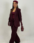 SALDO Tailleur DIAMOND - Giacca modello blazer e Pantaloni palazzo - top quality