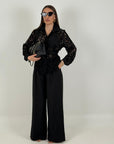 Cordset LOKA - Completo camicia in pizzo e pantalone