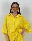 Cordset JOSEPHINE - Completo camicia e pantalone 55%lino e 45%cotone