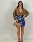 Gonna pareo LEOPARD BLU