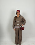 Cordset Sweta - Completo giacca con zip e pantalone