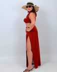 CURVY Cordset TROPEA - COMPLETO TOP E GONNA CON SPACCO