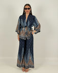 Cordset KIMB - tailleur kimono e Pantalone palazzo effetto seta