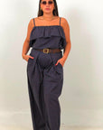 CURVY Cordset CARMELITA - Completo top e pantalone pois