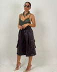 Top in ecopelle LILAS