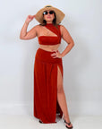 CURVY Cordset TROPEA - COMPLETO TOP E GONNA CON SPACCO