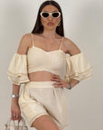 Cordset PEACE - completo top e pantaloncino