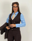 Tailleur BEVERLY - tailleur sartoriale tre pezzi gessato