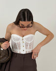Top NADIA - Top effetto bustino con trasparenze