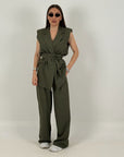 Tailleur ESTER - Completo gilet con cintura e pantalone