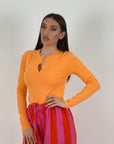 Maglia MARZIA - Maglia lumina con bottoni
