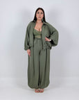 CURVY Cordset Ariane - Completo blusa con zip e pantalone