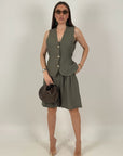 Cordset DOMINIQUE - Completo gilet e bermuda